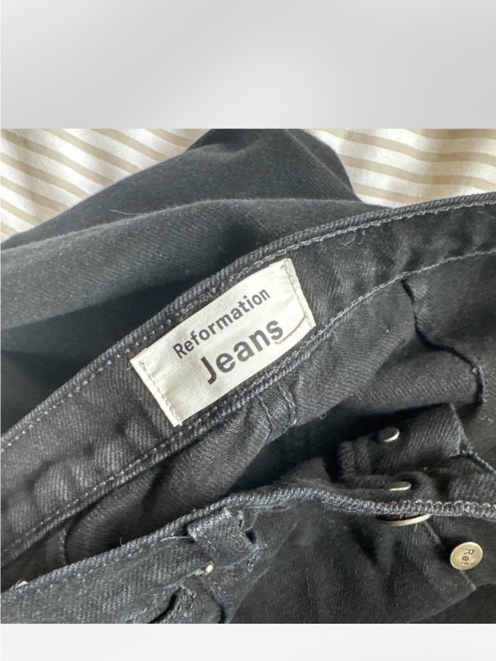 Reformation Black Wide-Leg Jeans - Picture 3 of 3